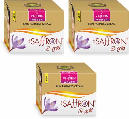 VI-JOHN WOMEN Saffron Gold Fairness Cream Pack Of 3  (150 g)