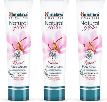HIMALAYA Natural Glow Face Cream (P of 3X50g)with Kesar &(Free Canvas Pouch Worth)