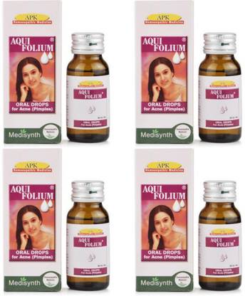 APK AQUIFOLIUM DROP ACNE PIMPLES AND FACE WHITNING DROP 30.ml Pack Of 4...