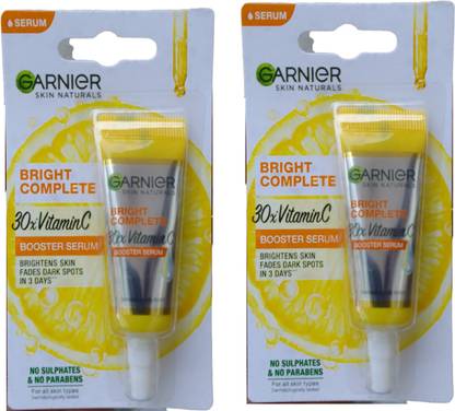 GARNIER Bright Complete Vitamin C Booster FACE Serum 7ML2=14ml (PACK OF 2)