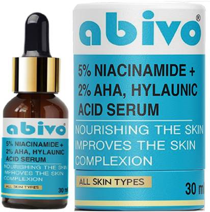 ABIVO 5% Niacinamide 2% Hyaluronic Face Serum | Clear & Spotless Skin | Brightnes Skin