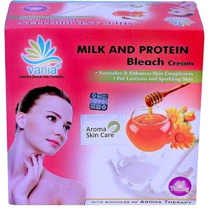 Vania Milk & Protein Bleach With Activator For Long Lasting Glow And Natural Fairness