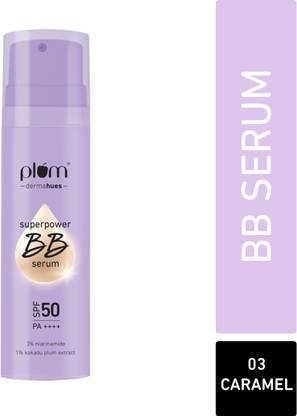Plum Superpower BB Serum with SPF 50 PA ++++ | Natural Everyday Base | 03 Caramel