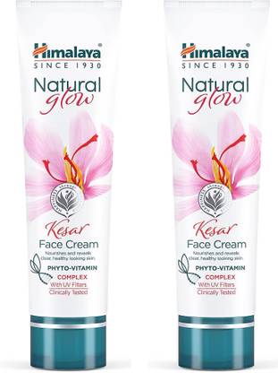 HIMALAYA Natural Glow Face Cream with Kesar and Alfalfa & Vit Complex (Pack of 2 X 50g)