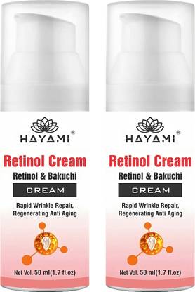 Hayami Retinol Anti Ageing Cream for Face to Reduce Fine Lines & Wrinkles with Bakuchi
