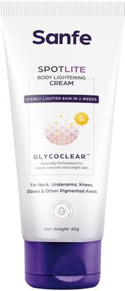 Sanfe Body Cream For Dark Neck,Joint & Skinfold, Enriched with Glycolic Acid