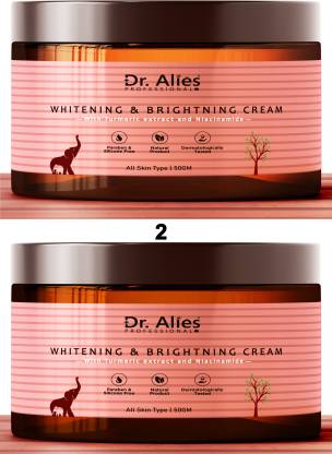 Dr. Alies Professional Skin Whitening & Brightening Cream For Man & Woman (Pack 2)  (100 g)