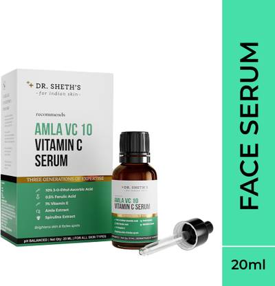 Dr. Sheth’s Amla VC10 Vitamin C Serum, with Amla and Spirulina Extract, Brightens skin