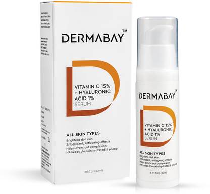DERMABAY Vitamin C 15% + Hyaluronic Acid 1% Serum - Ultimate Skincare - 30 ML