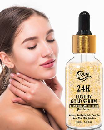 QUAT Pure 24 carat GOLD face serum for anti-aging, fairness, skin brightening