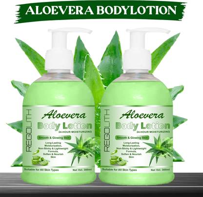 Regolith 100% Pure Aloe Vera LOTION- Repairing & Soothing for Face, Body & Hair Cares