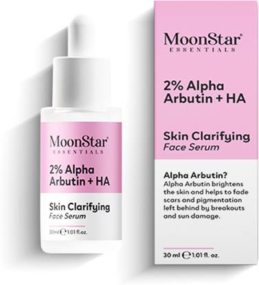 Moonstar 2% Alpha Arbutin + HY Acid Face Serum|For Pigmentation, Acne Marks & Dark Spots