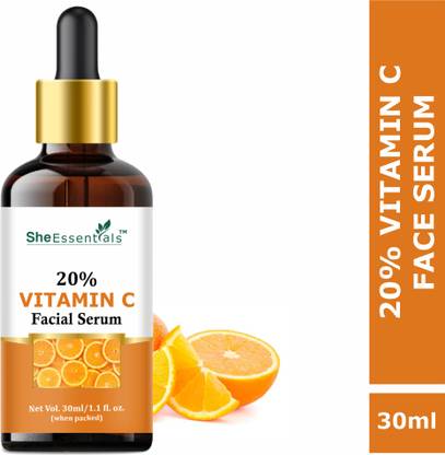 She Essentials 20% Vitamin C Face Serum to Remove Blemishes, Acne Marks & Tanning