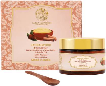 RYLLZ ESSENTIALS Sandalwood Body Butter with Shea and Cocoa & Jojoba Oil