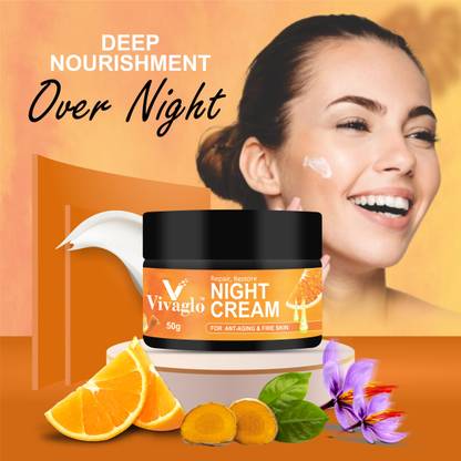 VIVAGLO Night Face Cream | Hyaluronic Acid & Shea Butter