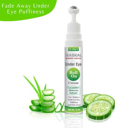 MASKAL Dr Ekta's Under Eye Roll On Cream Cucumber Aloevera GreenTea Removes Dark Circle