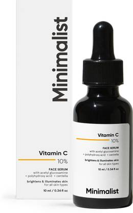 Minimalist Vitamin C serum 10% for Skin Brightening, UV Damage & Glow(Stable Vit C serum)