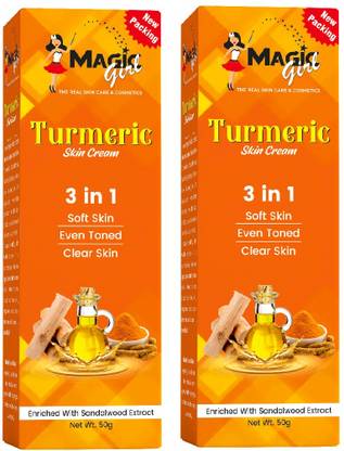 magic girl 3IN1 TURMERRIC FACE CREAM 50GRM PAK OF 2