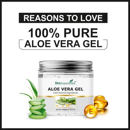 She Essentials Aloe Vera Gel enrich W/ Vitamin E Oil Multipurpose Beauty Gel For Skin And Hair