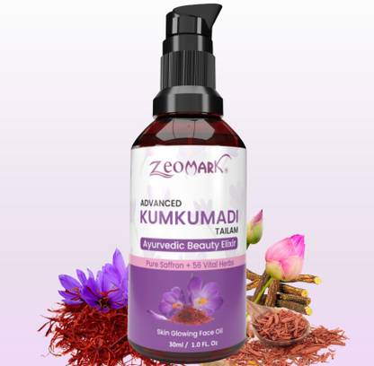 Zeomark Advanced Kumkumadi Tailam Face oil for Glowing Skin with Pure Saffron+56 herbs