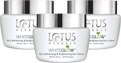 LOTUS HERBALS WHITEGLOW Skin brightening Gel Cream SPF 25 PA+++ ( Pack of 3 ) ( 40gm 3 )