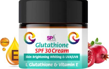 SPA Professionals Glutathione Face Cream with SPF 30 - Skin Brightening- Whiting & UVA/UVB