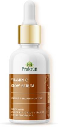 Prakruti Pure Herbs Vitamin C Glow Serum for Skin whitening & Hyperpigmentation