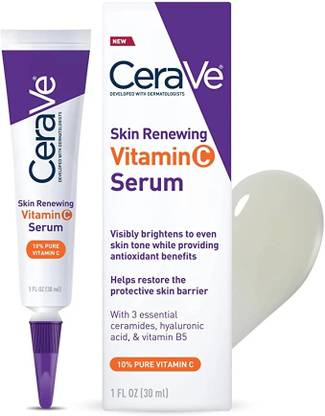 CeraVe Skin Renewing Vitamin C Serum 10% Pure Vitamin C for Face