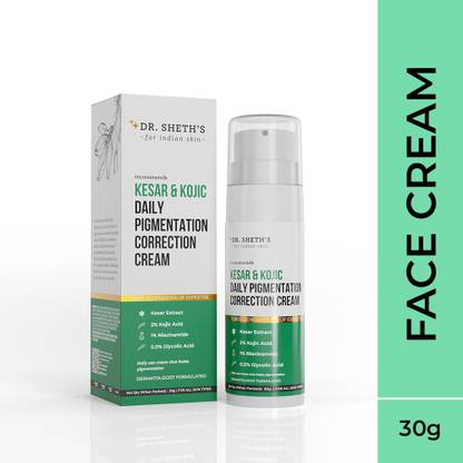 Dr. Sheth's Kesar & Kojic Daily Pigmentation Correction Cream | Reduces Pigmentation | 30 g