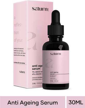 saturn by ghc 1% Retinol Anti Ageing Serum for Face to Reduce Fine Lines and Wrinkles