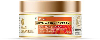 khadi ORGANIQUE Saffron Papaya Anti Wrinkle Cream for tanning & Darkspots (50 g)