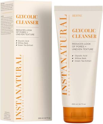 InstaNatural Glycolic Facial Cleanser- Anti Wrinkle, Fine Line & Hyperpigmentation Face Wash