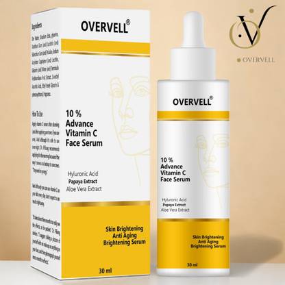 overvell 10% Vitamin C Face Serum For Glowing Skin Non Irritating Formula | For Dull Skin