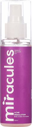 Miracules Acne Resolution Spray, For Breakouts, Pimples on Shoulders,Bum & Back