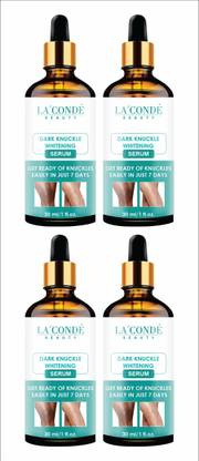 La'Conde Skin Whitening Serum For Dark Knuckes of Hand, Elbows & Knees Pack 4 of 30 ML Men & Women