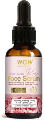 WOW SKIN SCIENCE Rose Face Serum - with Rose Water, Rose Essential Oil & beetroot Extract - for Hydrating & Toning Skin - No Mineral Oil, Parabens, Silicones & Synthetic Color - 30mL