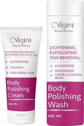 Vigini Body Whitening Lightening Brightening Skin Glow Moisturizer Polishing Scrub Kit  (300 g)