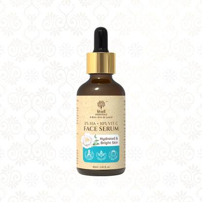 Khadi Essentials 2%HA+10%VitaminCFaceSerumforGlowing&BrightSkinwithTeaTreeExtracts