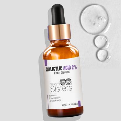 Sassy Sisters 2% Salicylic Acid Serum for Acne,Blackhead,Clogged Pores-BHA Based