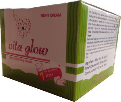 vita glow Skin Whitening Night Cream For Wrinkle Reduction And Moisturizing