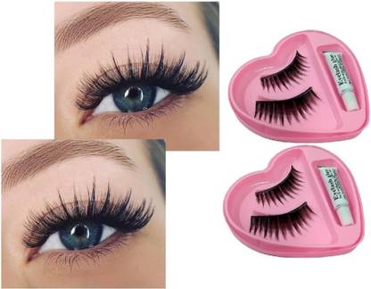 Liptick Eyelashes With Glue pack of 2