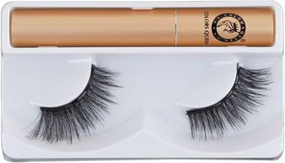 COLORS QUEEN Magnetic Eyeliner Eyelashes 5D Natural Eyelashes 1 Pair with 5g Eyelash Glue