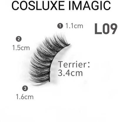 COSLUXE IMAGIC PROfessional Synthetic Fibers False Eyelashes,Natural & soft 100% Handmade -09