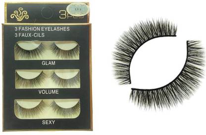 glam more false eyelashes 3 pair