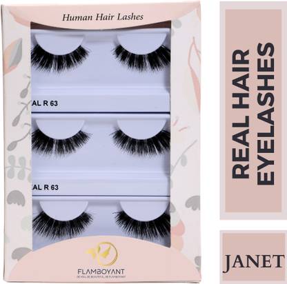 FLAMBOYANT 3 PAIR INTENSE DENSITY WITH LIGHTERN PATTERN FALSE EYELASHES (JANET)