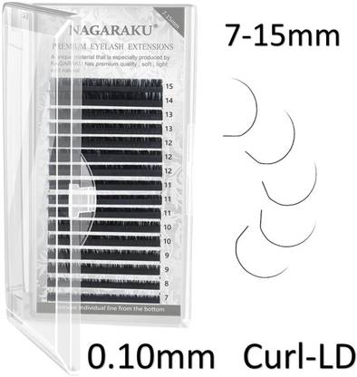 Nagaraku Eyelash Individual Lashes 0.10mm Curl-LD 7-15mm Mix Tray Classic Lash Extensions