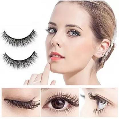 Amaryllis 2 Pairs Black Handmade Natural 3D Thick Long False Eyelashes