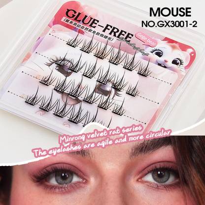 AuQuest GEGE BEAR Mouse Glue-Free False Eyelashes – Natural-Looking Eye Lashes for Women