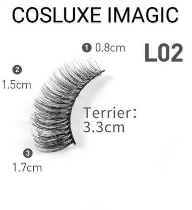 COSLUXE IMAGIC PROfessional Synthetic Fibers False Eyelashes,Natural & soft 100% Handmade -02