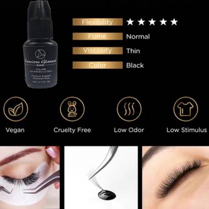 luscious glances Premium Eyelash Extension Glue 0.5S Expert Level Glue